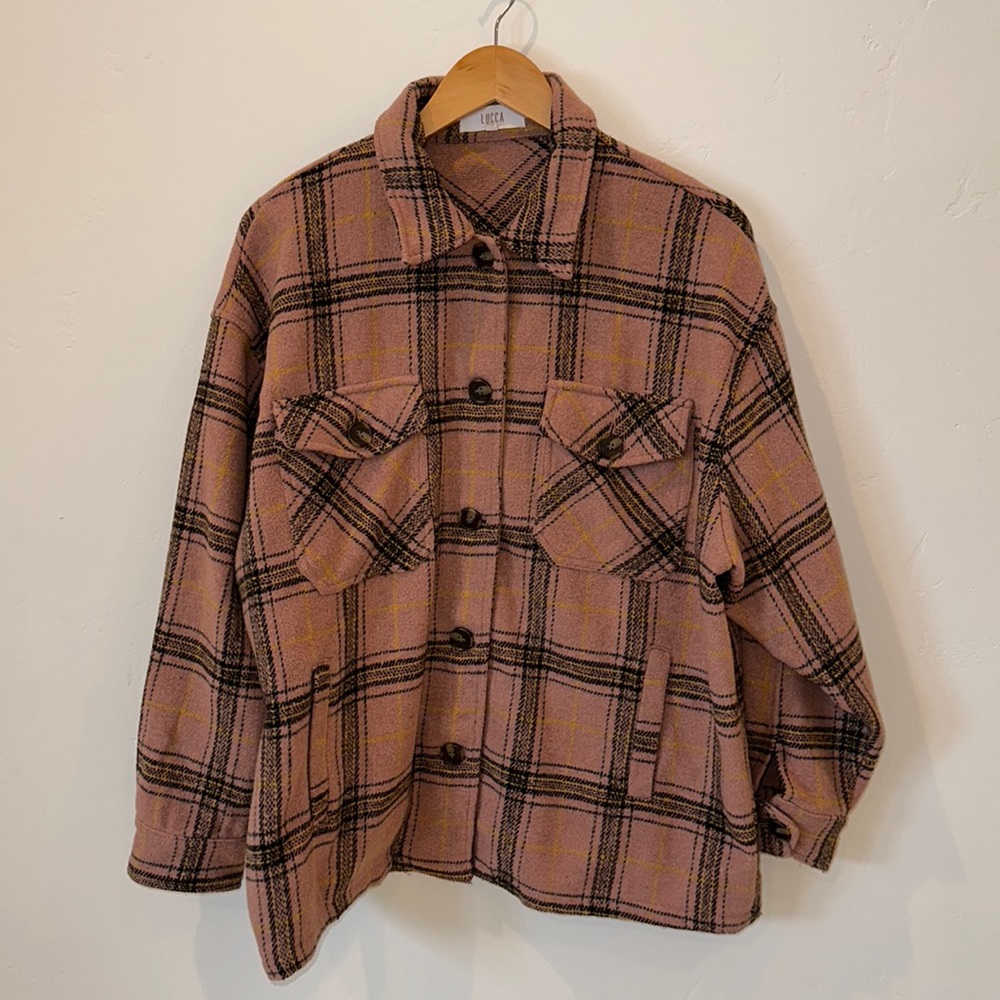 Lucca plaid shacket.